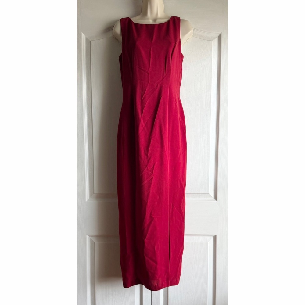 Vintage 90s Crepe Slit Dress By Trilogy Rampage Co. - Picture 2 of 8